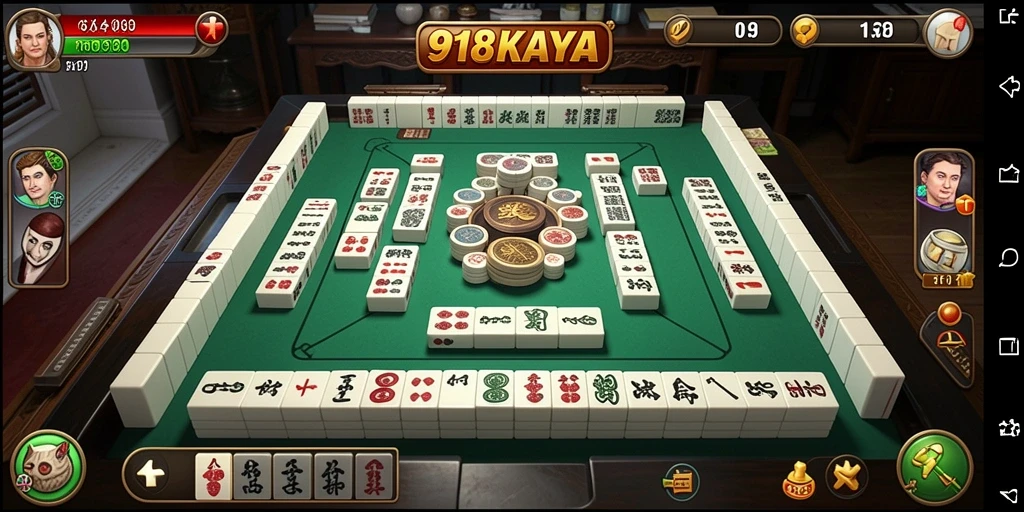 Tampilan seru gameplay Mahjong di 918KAYA.