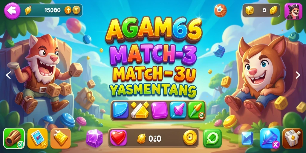 Tampilan gameplay AGAM66 yang penuh warna dan menegangkan.