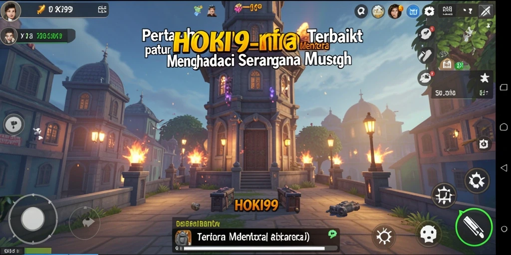 Tampilan gameplay HOKI99 yang penuh aksi dalam pertahanan menara.