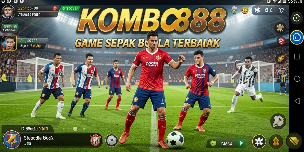 Tampilan gameplay KOMBO88 dengan aksi menegangkan di lapangan.