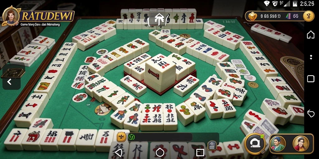 Tampilan gameplay menarik dari permainan Mahjong RATUDEWI.