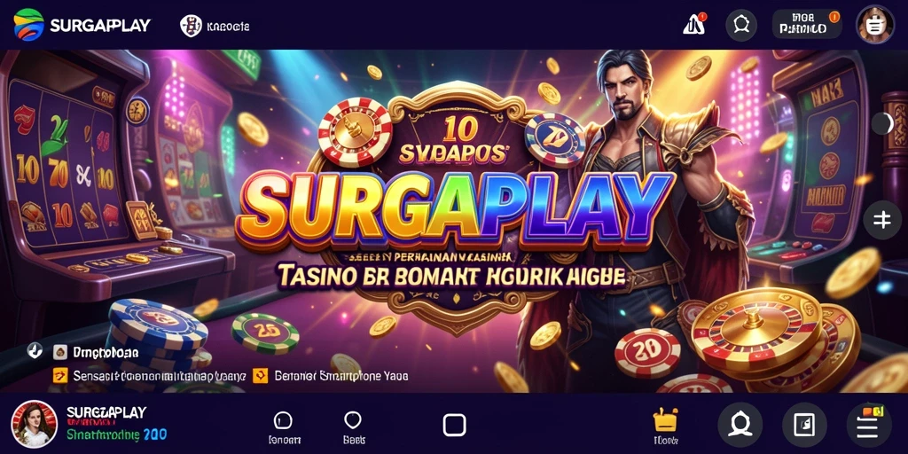 Tampilan gameplay SURGAPLAY yang memukau dalam suasana Kasino.