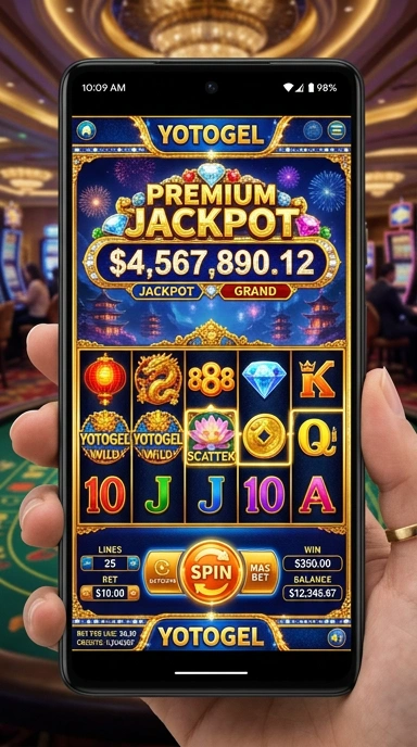 Tampilan awal aplikasi yotogel yang menawan dan informatif.